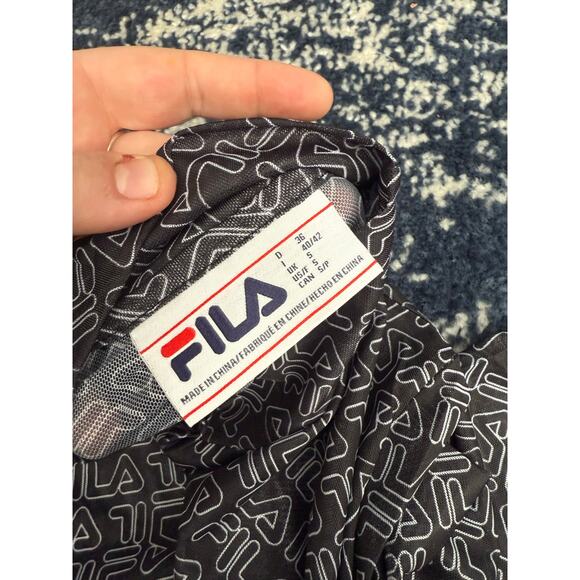 NWT Fila Womens Gaganga Sheer Bodysuit LW037684-001 BlacK Sz. S - Picture 6 of 8